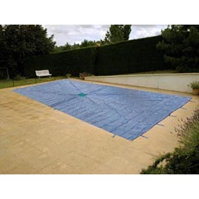 Bâche piscine de 5 X 8 m en PE 120g/m² bleue