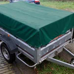 BACHE DE REMORQUE PVC 640 G VERT 233 x 137 CM DEBORDS 30 CM