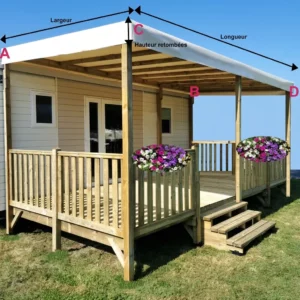 B&acirc;che de toit de terrasse sur mesure