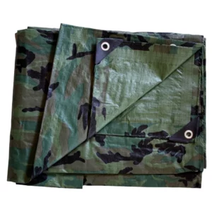 B&acirc;che PE 140 g Dim. 1,8 x 3 m environ camouflage