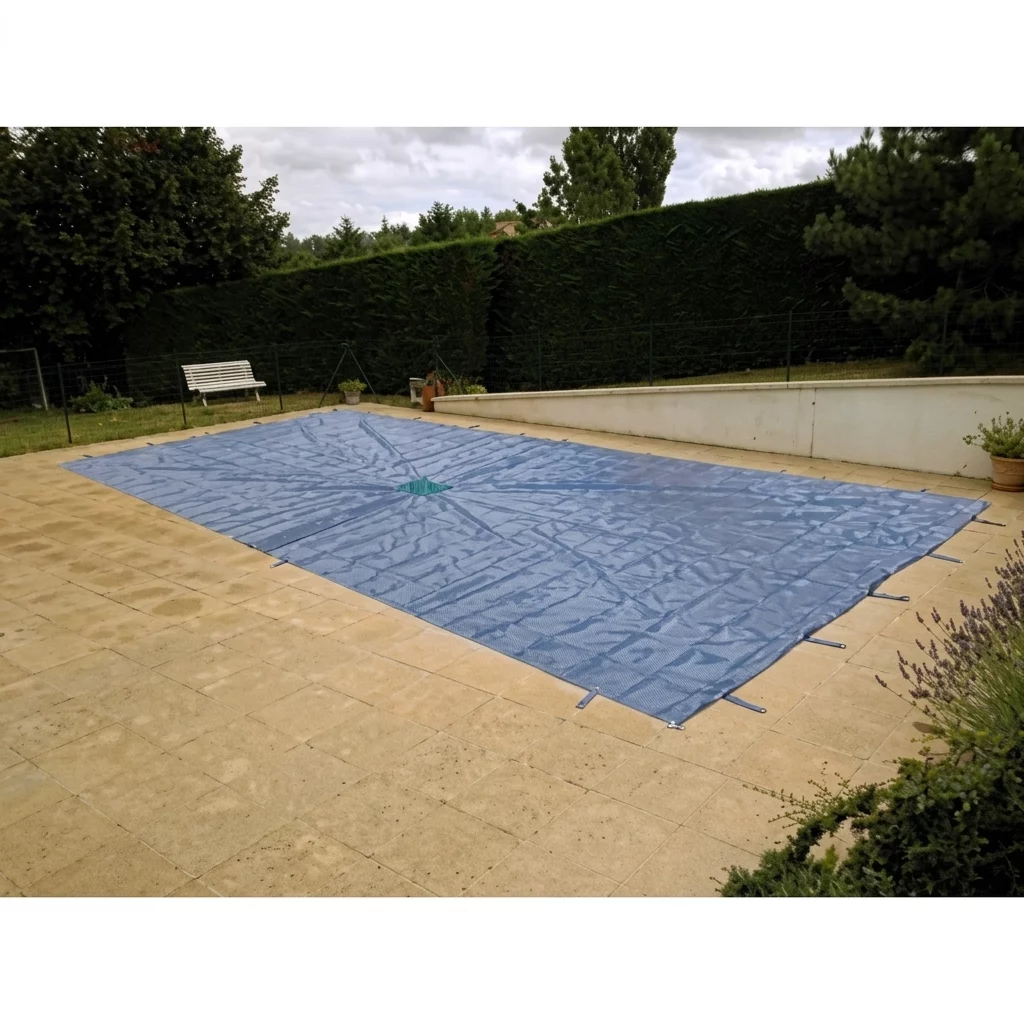 BACHE PISCINE PE 120 G 5 X 8 BLEUE