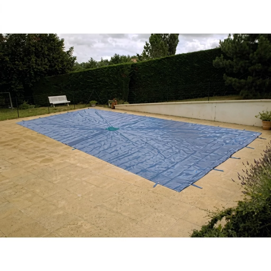 BACHE PISCINE PE 120 G 6 X 10 BLEUE