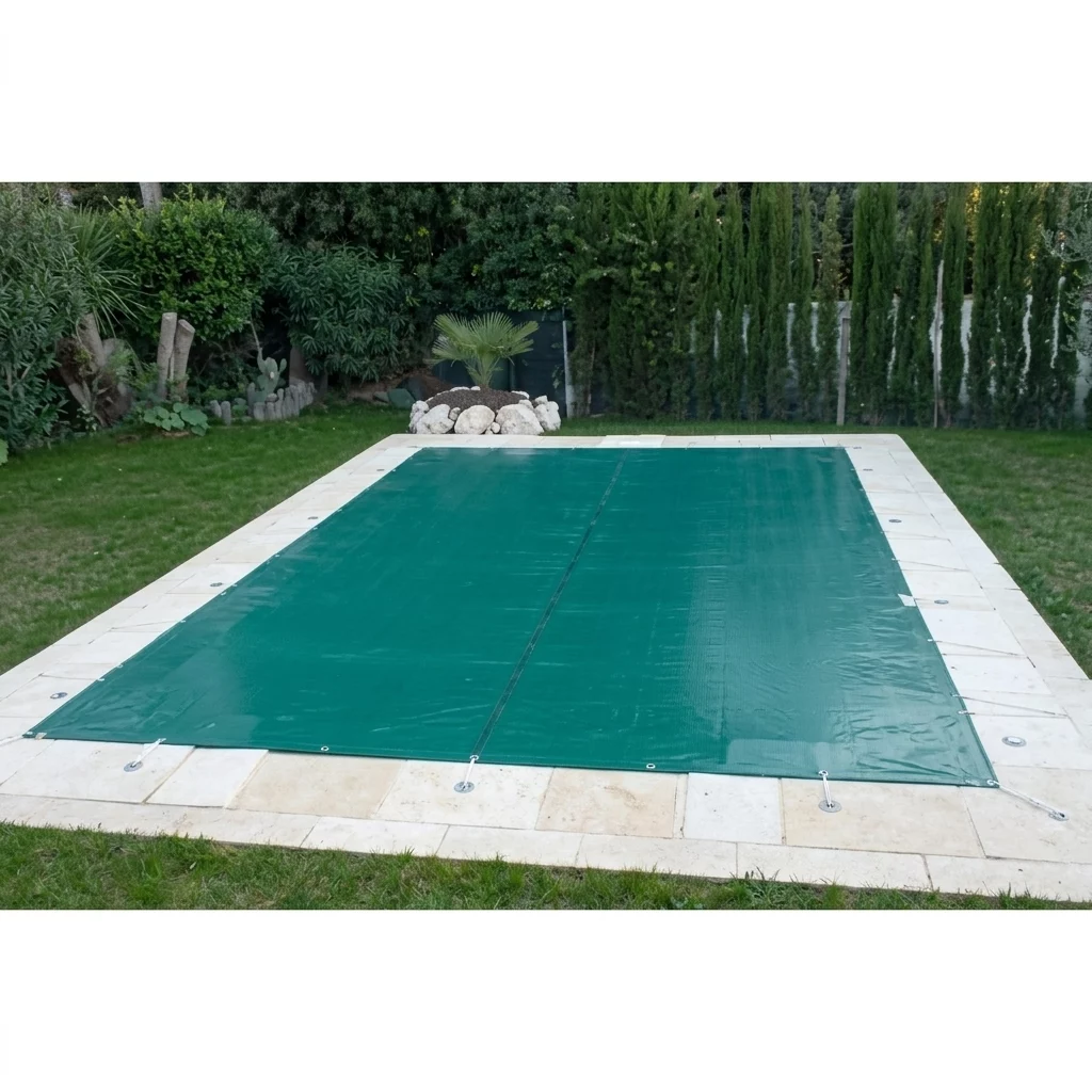 BACHE PISCINE PVC 560 G 6 X 10 M VERTE