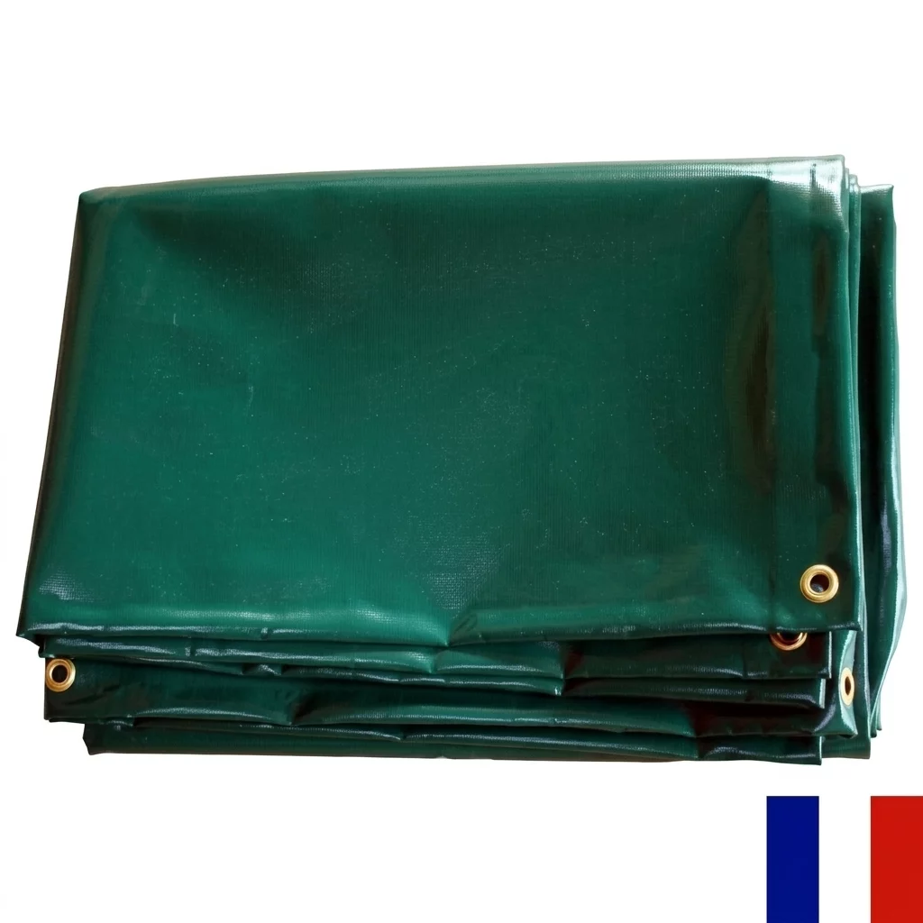 BACHE PVC 640 G DIM 4,37 X 5,00 M VERT
