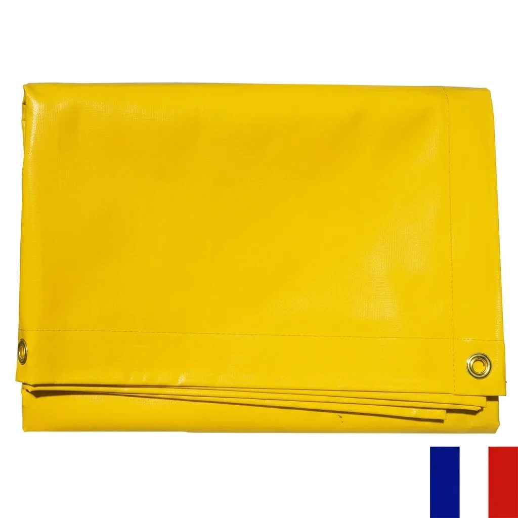 BACHE PVC 640 G DIM 5,87 X 7,00 M JAUNE