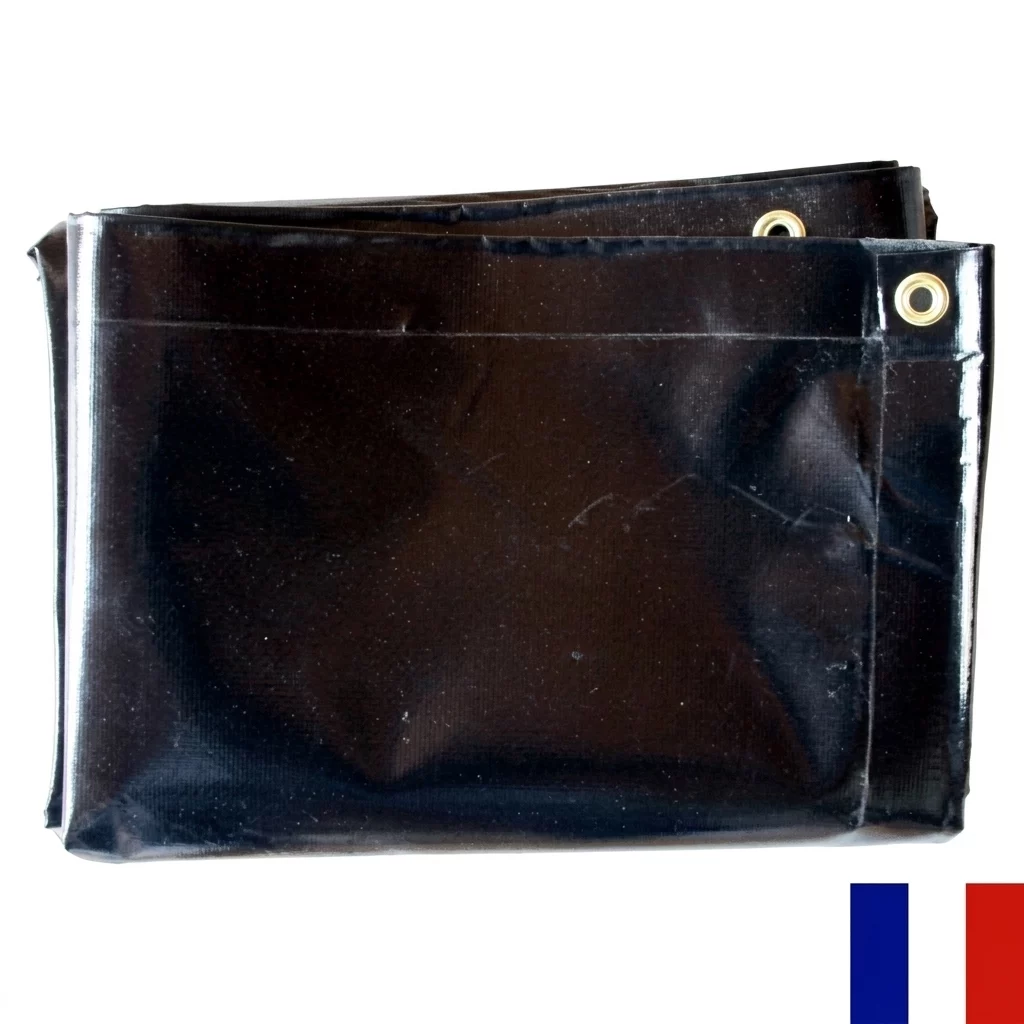 BACHE PVC 640 G DIM 5,87 X 7,00 M NOIR