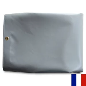 Bâche PVC 900 g/m² – gris – largeur 3,00 m – au mètre linéaire
