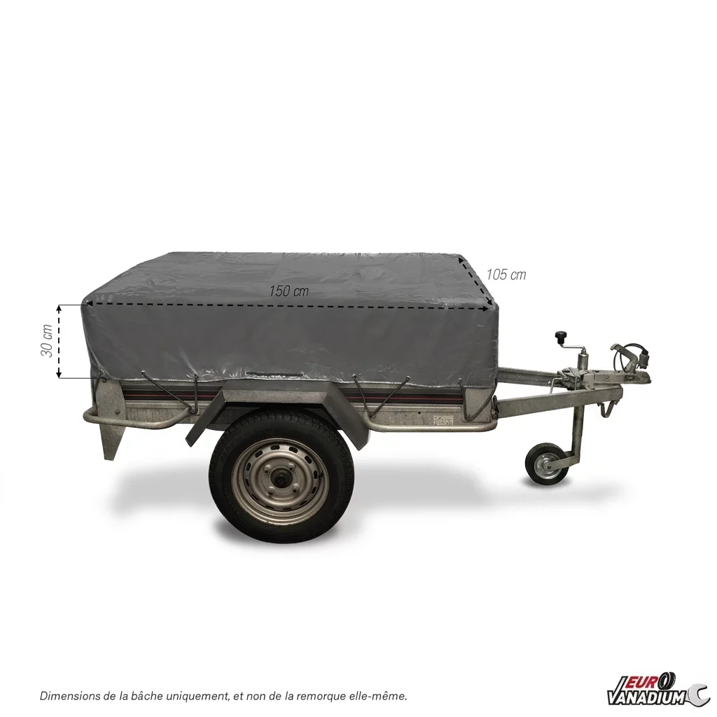 BACHE REMORQUE ECO DIM. 1,05 X 1,50 M HAUTE