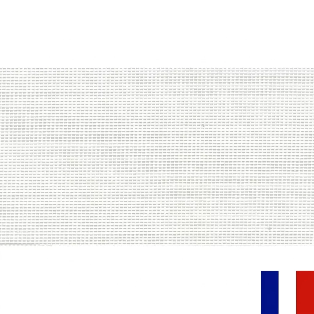 GRILLE PVC 295 G DIM LARGEUR 2,50 M BLANCHE LE ML