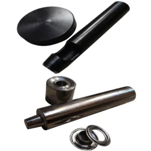 Kit de pose &oelig;illets professionnel &ndash; &Oslash;12 mm &ndash; avec 20 &oelig;illets nickel&eacute;s